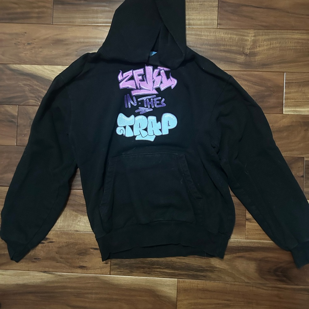 Black Graphic Hoodie